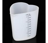 Nikou Taza medidora de silicona, 500 ml, resistente a altas temperaturas, diseño grueso, ideal para cocinar y hornear, herramienta de cocina