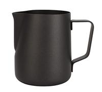 Nikou Taza para espumar leche, jarra para espumar leche espesada de acero inoxidable de 600ml con revestimiento antiadherente para oficina