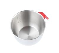 Nikou Tazón de acero inoxidable con asa, 3600 ml, antideslizante, para batir huevos de techo profundo, para servir ensaladas, utensilios de cocina