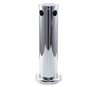 Nikou Torre Kegerator de cerveza ajustable de acero inoxidable de 3 pulgadas, herramienta dispensadora de cerveza de doble grifo, torre de cerveza para elaboración casera y fiestas