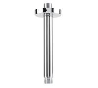 Nikou Tubo de ducha redondo de acero inoxidable, montaje en pared para cabezal de ducha de techo, 15 cm de longitud, extensión de brazo de ducha, construcción de acero inoxidable