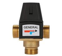 Nikou Válvula Termostática de Latón de 3 Vías, Válvula de Mezcla Termostática, Rosca Exterior DN20 para Calefacción de Agua Solar