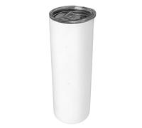 Nikou Vaso luminoso para sublimación, 600 ml, acero inoxidable 304, doble pared aislada al vacío, delgado para viajes, blanco a verde