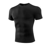Niksa 3 Pack Camiseta de compresión para hombre de manga corta para correr para hombre, ropa de fitness, gimnasio, compresión y camiseta de Baselayer para deportes y correr, musculación, S