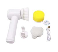 Niktule Cleaner Scrubber, 5-in-1 Handheld Bathtub Electric Brush for Kitchen Bathroom, Cordless Cleaning Tool for Toilet Tub Home Sink Tub Magnetic Handle Toilet Spot Women Sponge simplekleen