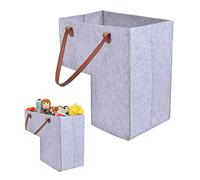 Niktule Felt Staircase Baskets?Stair Basket with Handles for Carpeted and Wooden Stairs? L-Shape Stair Tidy Storage Organizer For Decor