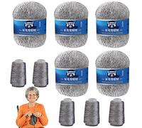 Niktule Hilo de Cachemira de visón - Hilo de Cachemira de visón con Bolas largas de Felpa - Mink Cashmere Yarn Jewelry Hilado de Lana Merino Grueso Tejido a Mano para Tejer (Etiqueta de Paquete al