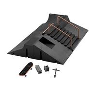 Niktule Kids Fingerboard Skate Park Kit, Finger Skateboard Set, Finger Skateboard Toy Assembly Ramp Accessories Skateboard Training Props Toy for Kids