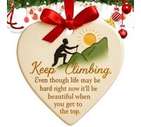 Niktule Navideños de Corazón - Colgantes Románticos | De Árbol De Corazones De Amistad | Para Hermanas Del Alma Mejores Amigos Hombres Profesores Familia Escritorio