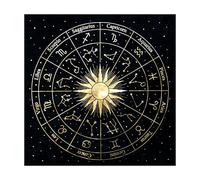 Niktule Paño para Tarot Altar, Mantel Terciopelo Piel Ciervo, paño Pentagrama con Bordes Dorados, Suministros brujería, Mantel para decoración Habitaciones, Bares y Pare