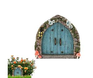Niktule Puerta en Miniatura - Hadas para árboles al Aire Libre - Arte Patio Puerta en Miniatura Crear Mundo Cuento Hadas, Accesorios jardín Hadas al Aire Libre para Adorno