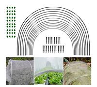 Niktule Row Hoops Greenhouse Frame, Greenhouse Hoops, Garden Hoops for Raised Beds, Sturdy Stable Gardening Tunnel Support Frame for Garden Farm Yards
