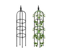 Niktule Tall Plant Support for Climbing Vines and Flowers Stands, Tower Obelisk Garden Trellis, Rustproof Metal Potted Plant Climbing Support for Flowers Vegetable Fruits Vines