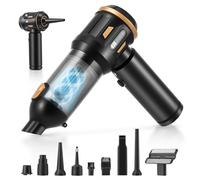 Niktulo Mini Aspirador Soplador de Aire con LCD,22000Pa Aspiradora sin Cable Coche 3 velocidades, 6000mAh Soplador de Polvo Eléctrico para Uso en la Oficina, el hogar, la Cocina (Negro)