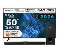 Nilait Luxe 50UD8004SWOS 50" QLED UHD 4K Smart TV WEBOS + Harmony Sound bar Barra de sonido 2.1