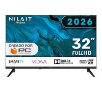 Nilait Prisma, 32FD7004SVIOS Smart TV 32" Full HD LED VIDAA WiFi | Televisor con DVB-T2/S2, USB y HDMI. Sistema VIDAA para disfrutar de aplicaciones y contenido Smart TV