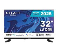 Nilait Prisma 32HC7002S Smart TV 32 Pulgadas HD Ready Frameless, Android TV, WiFi, HDMI, USB, Televisor LED Compacto para Cocina Dormitorio