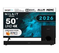 Nilait Prisma 50UD7004SWOS 50" LED 4K Smart TV WebOS + Barra de sonido con subwoofer 120W Dolby 2.1