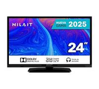 Nilait Prisma TV 24 Pulgadas HD Ready ELED, Televisor Compacto 12V Bajo Consumo, USB HDMI Grabador, Ideal Cocina Camping Autocaravana