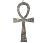 NileCart™ Cruz egipcia ANKH de metal grande de 8.5 pulgadas fabricada en Egipto (plata antigua)