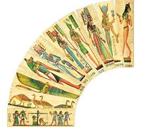 NileCart Paquete de 10 marcapáginas de papiro egipcio fabricados en Egipto con dioses egipcios antiguos, reyes y reinas egipcias.