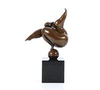 NILEEBUKER Estatua de bronce de mujer de pie de un pie famosa escultura de Fernando Botero, réplica para decoración del hogar, 10.2 pulgadas