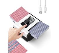 Nileole Barajador de cartas silencioso y recargable, barajador eléctrico automático de barajado rápido para juegos de cartas de casino, póquer, fase 10, blackjack, Texas Hold'em, juegos de cartas en