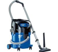 Nilfisk 302003405 - Aspirador de agua y polvo, 1500 W, depósito 30 l, caudal de aire 3700 l/min, color negro y azul
