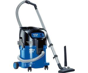 Nilfisk 302003405 - Aspirador de agua y polvo, 1500 W, depósito 30 l, caudal de aire 3700 l/min, color negro y azul