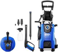 Nilfisk Hidrolimpiadora de Alta Presión E 145 Bares + Pulverizador de Espuma + Limpiador de Patios para Jardín y Coches (2100 W)