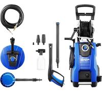 Nilfisk Hidrolimpiadora de Alta Presión E 145 Bares + Pulverizador de Espuma + Limpiador de Terrazas + Cepillo + Manguera Desatascadora (2100 W)