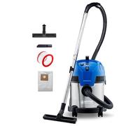 Nilfisk Multi II 22L Inox Aspirador de Agua y Polvo Potente - Aspiradora de Bricolaje para Sólidos y Liquidos, Seco y Húmedo, Exterior e Interior (1200 W)