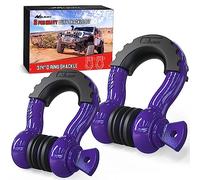 Nilight 2 Paquetes de Anillas en D de 3/4 Pulgadas con Pasador de Tornillo de 7/8 Pulgadas, Fuerza de Rotura de 41,887 Libras, Resistente Cuerda de recuperación Fuera de Carretera con aislantes para