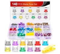 Nilight 50014R Surtido de fusibles mini de cuchilla de perfil bajo, 140 unidades, 2 A, 3 A, 5 A, 7.5 A, 10 A, 15 A, 20 A, 25 A, 30 A, 35 A, 40 A, para coche, barco, camión, SUV y automoción