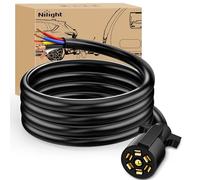 Nilight 50049R 7Way 8 Pies Heavy Duty 7 Way Plug Cable de Remolque en línea para camión Camper Blade Moldeado Cable RV Resistente a la Intemperie y Resistente a la corrosión-8FT,2 Año de garantía