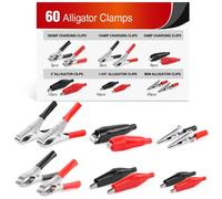Nilight - 50052R 60 piezas de pinza de cocodrilo de metal surtido de cables de prueba de batería eléctrica conector de pinza de cocodrilo surtido eléctrico clip de carga