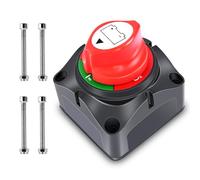 Nilight 90015A Switch12-48V - Interruptor de desconexión de batería resistente e impermeable para coche, vehículo RV y barco marino (encendido/apagado)