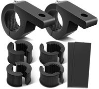 Nilight 90027B 2 soportes de montaje con abrazadera horizontal para barra led, aptas para barras de 1.9/2.5 y 3.2 cm, para defensas tubulares, portaequipajes y jaulas antivuelco en ATV, UTV y camiones