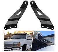 Nilight 90030B - 2 soportes curvos de barra de luz LED de 50 pulgadas en la parte superior del parabrisas para Chevy Silverado Suburban Avalanche Tahoe y GMC Yukon Sierra 99-06, color negro