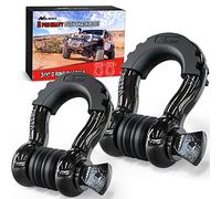 Nilight - 90052B - Paquete de 2 Anillos D de 3/4", Capacidad de 4,75 toneladas (1000 Libras) con Pasador de 7/8" Heavy Duty Off Road Recovery Grillo con aisladores y Kit de arandela para vehículos
