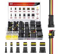 Nilight - Conector eléctrico de 622 unidades, 1, 2, 3, 4, 5, 6 pines, conector macho hembra de conexión rápida, impermeable, para coche, camión, motocicleta, barco marino, 43 juegos