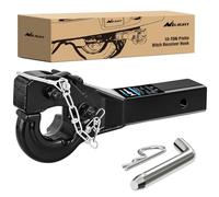 Nilight, Enganche de Remolque de 10 toneladas para Gancho Receptor de 5 cm, Receptor Militar de 9 toneladas, se Adapta a luneta de 6,4 cm, Recubrimiento en Polvo Negro Brillante