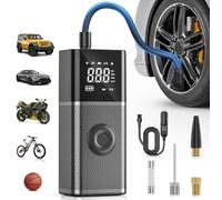 Nilight - Inflador de neumáticos portátil, compresor de aire recargable, 12 V CC, 150 PSI, batería inalámbrica, alimentada por cigarrillos, 2 veces más rápido, bomba de aire de inflado con medidor de