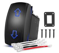 Nilight Interruptor basculante momentáneo de polaridad inversa DPDT 20 A 12 V 24 V 7 pines (ON) apagado (ON) cable de palanca hacia arriba hacia abajo Carling para coche, barco, camión, actuador