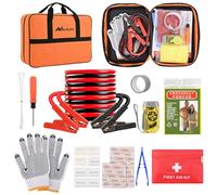 Nilight Kit de Emergencia para Coche con Cables de Arranque, Kit de Primeros Auxilios de 17 Piezas, Herramientas de Seguridad Vial para Viajes, Coche, Camión, SUV, RV