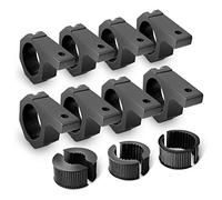 Nilight Kit de Soporte de Montaje de Abrazadera de Barra Horizontal para Off-Road LED Light Bar on Roof Rack Roll Cage Holder,Garantía de 2 años (90021H) 8Count(Paquete de 1) Negro