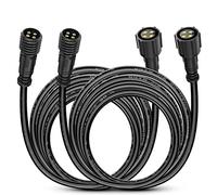 Nilight Paquete de 2 cables RGB de 4 pines de 10 pies para 4 y 8 cápsulas, kits de luces subterráneas multicolor para luces de pozo de rueda, cable de extensión