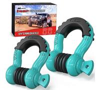 Nilight - Paquete de 2 grilletes de Anillo en D de 3/4 Pulgadas con Pasador de Tornillo de 7/8 Pulgadas de Resistencia a la Rotura, Resistente con Arandelas aislantes 92192B