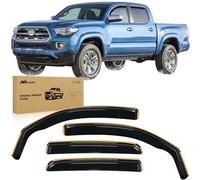 Nilight Protectores de Lluvia duraderos para Toyota Tacoma Double Cab 2016 2017 2018 2019 2020 2021 2022 2023 deflectores de Ventana, Viseras de Ventana de ventilación, 4 Piezas