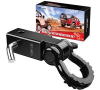 Nilight Receptor de Enganche de grillete de 2 Pulgadas, 45000 Libras, Resistencia a la Rotura, grillete de Anillo en D de 3/4 Pulgadas con Pasador de Enganche de Remolque, Kit de Remolque de